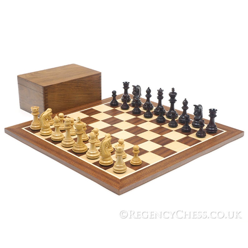 The Imperial Knight Rosewood Mahogany Chess Set