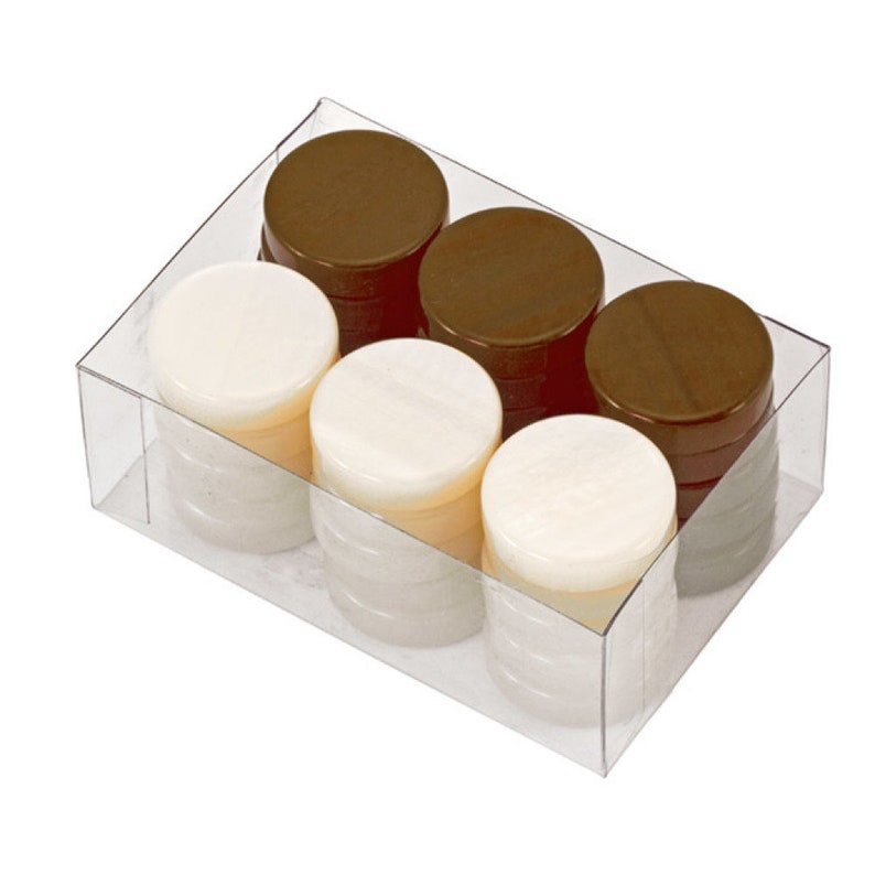 Deluxe Backgammon Stones Brown /& Ivory 26mm