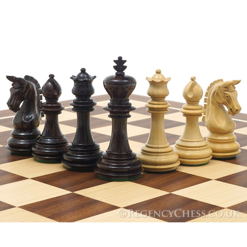 The Imperial Knight Rosewood Mahogany Chess Set