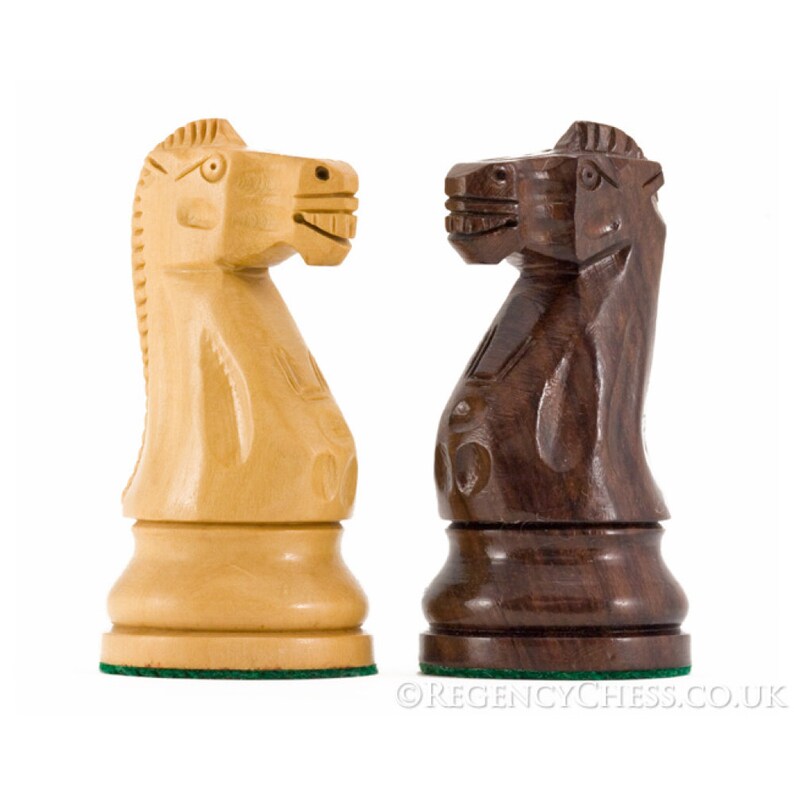 Broadbase Rosewood Staunton Chess Pieces 4 Inches
