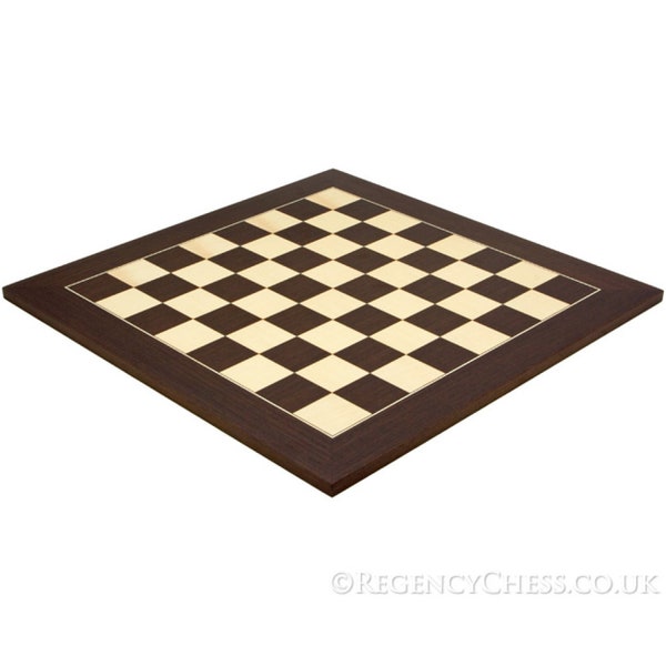 21.7 Inch Wenge and Maple Deluxe Chess Board