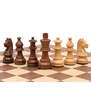 Down Head Classic Sheesham Deluxe Chess Set afbeelding 7
