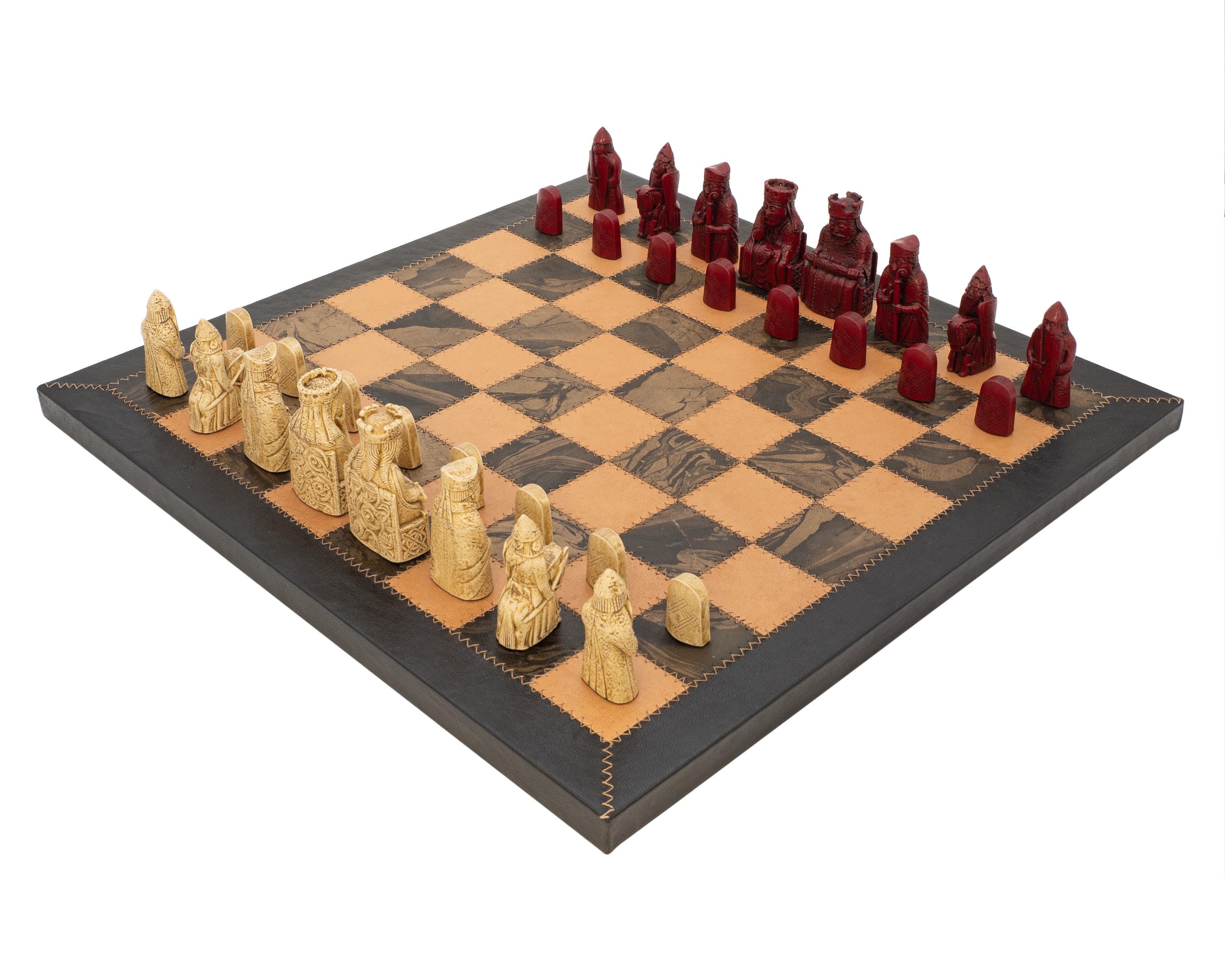 The Isle of Lewis Mid-sized Cardinal Chess Set - Wizard's Edition
