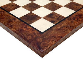 23.6 Inch Briarwood and Elmwood Luxury Chessboard
