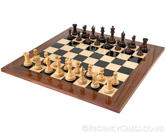 Wooden Chess Set | Luxurious Sandringham Grand Rosewood | Set Includes 4 Queens