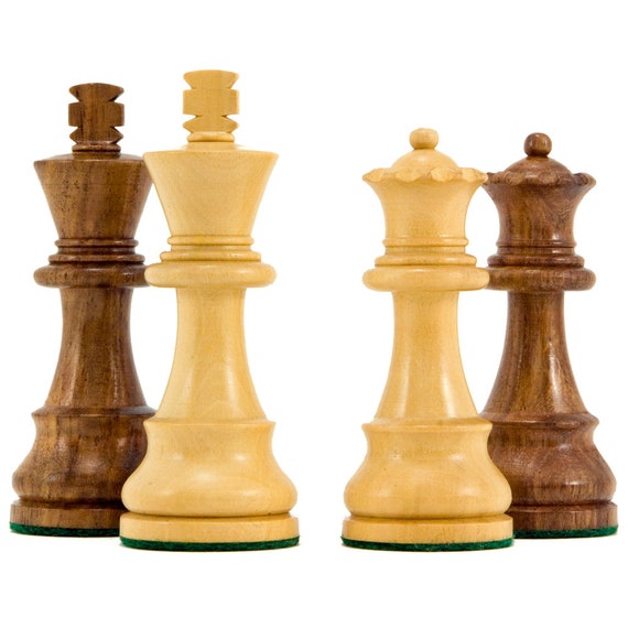 Downhead German Staunton Chess Pieces Ebonised Boxwood 3 