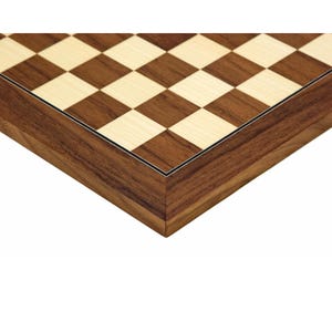 13.75 Inch Walnut and Maple Deluxe Chessboard