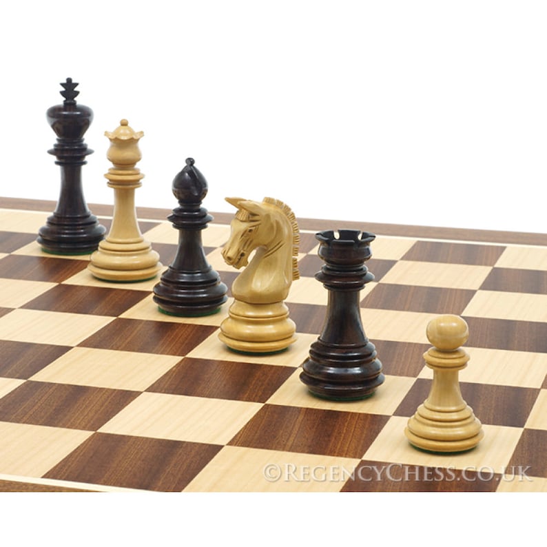 The Imperial Knight Rosewood Mahogany Chess Set
