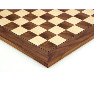 17.75 Inch Walnut and Maple Deluxe Chessboard
