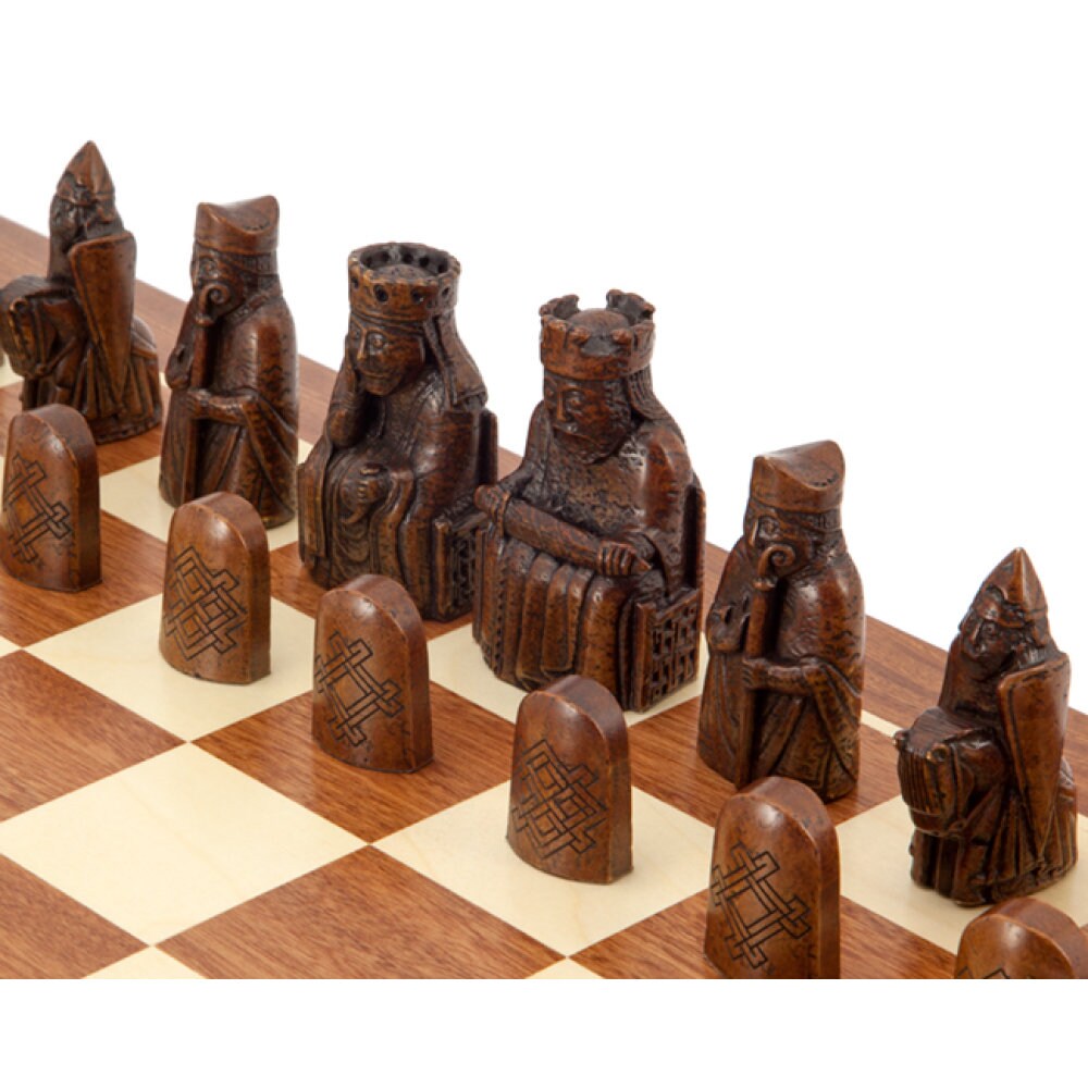 Juego de ajedrez de madera de juego de mesa planos tradicionales caoba y arce de 20" 