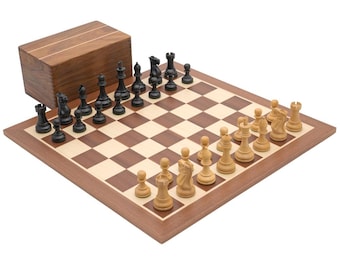 Competition Black Staunton Chess Set with Case