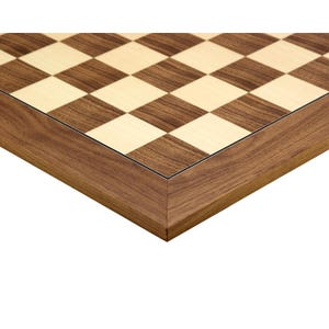 21.7 Inch Walnut and Maple Deluxe Chessboard