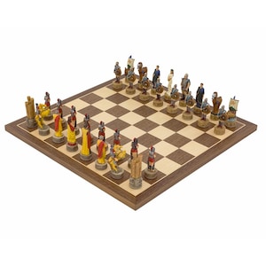 The Battle of Troy Hand-Painted Themed Chess Set by Italfama