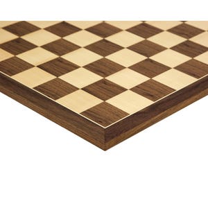 21.7 Inch Walnut and Maple Chessboard