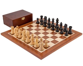 Down Head Black Championship Chess Set