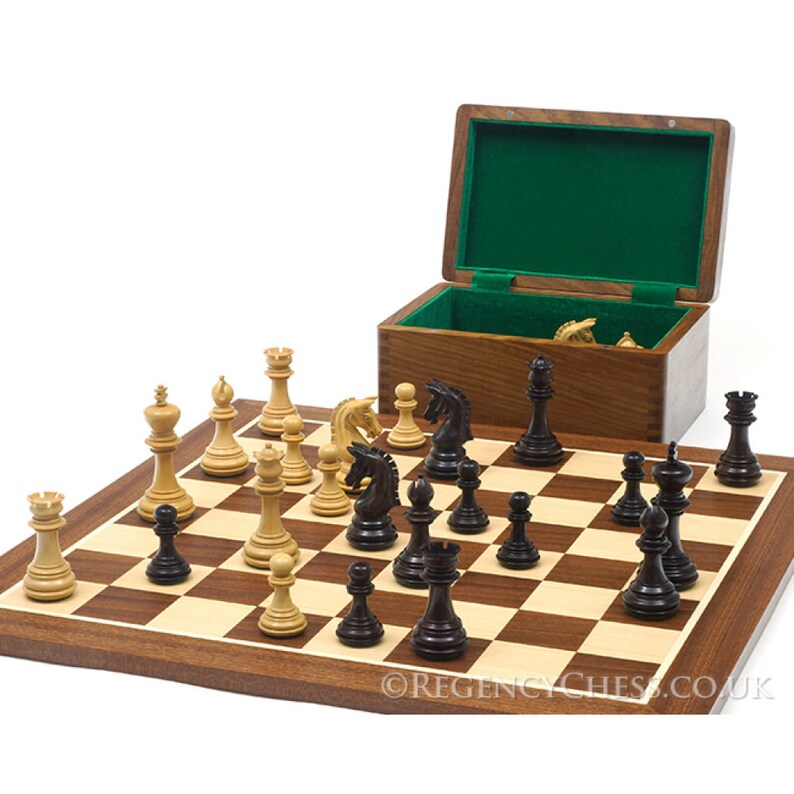 The Imperial Knight Rosewood Mahogany Chess Set