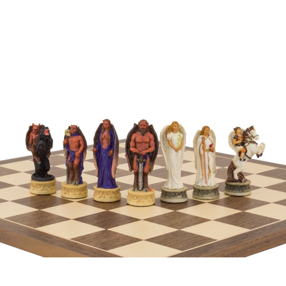 Antiguo Reino Dios Egipcio Guerra Civil juego de ajedrez con Tablero De Vidrio 17" X 17" 