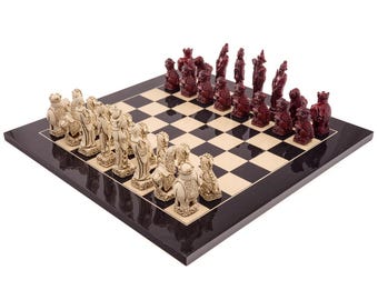 The Berkeley Chess Mandarin Black Cardinal Chess Set