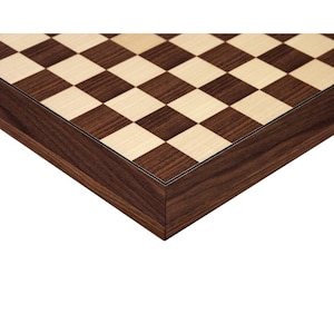 17.75 Inch Mongoy Palisander and Maple Deluxe Chessboard