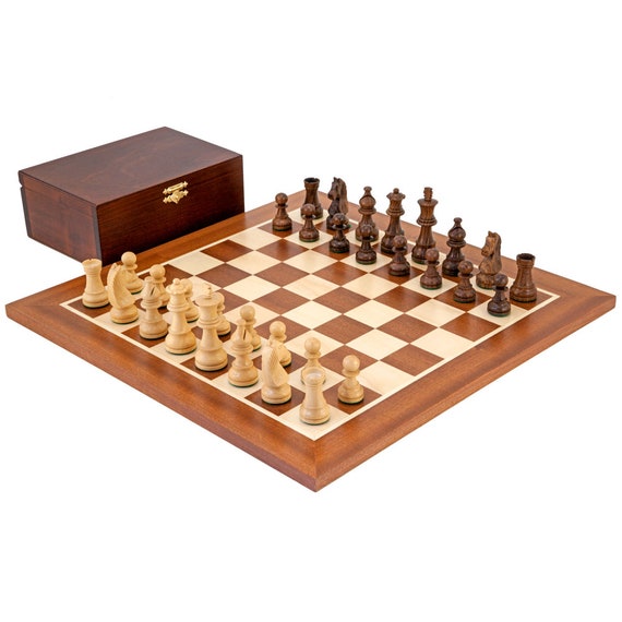  Staunton No. 6 Tournament Chess Pieces - Wooden standard  chessmen - Weighted, felted - Standard size… : Toys & Games