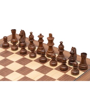 Down Head Classic Sheesham Deluxe Chess Set afbeelding 2