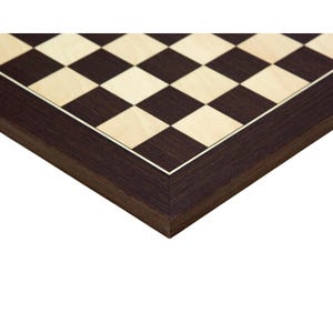13.75 Inch Wenge and Maple Deluxe Chessboard