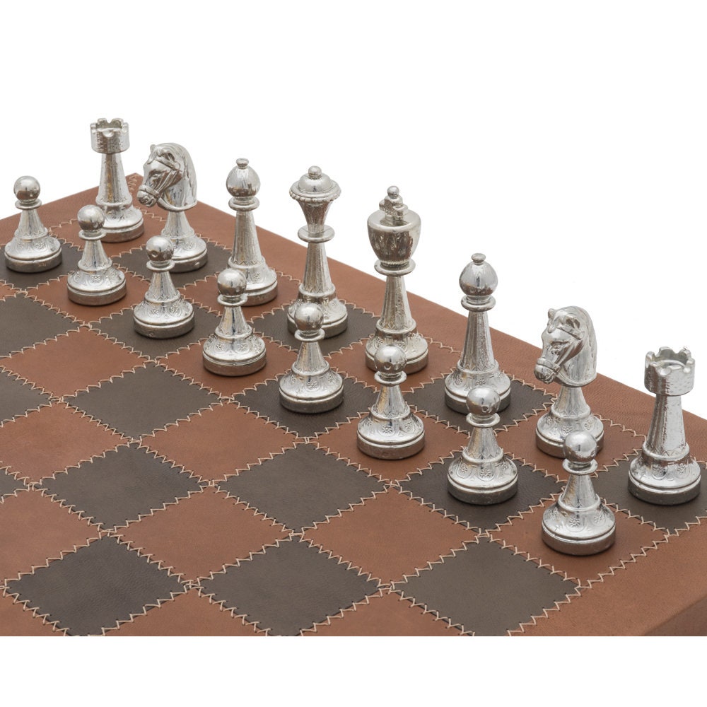 Essence of luxury – Italian silvered chess set