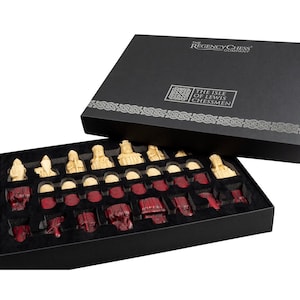 Regency Chess Official Isle of Lewis Red Chessmen - 3.25 Inch