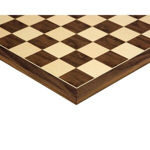 19.7 Inch Walnut and Maple Chessboard