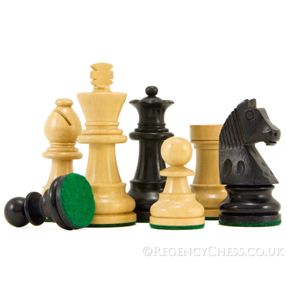 Downhead German Staunton Chess Pieces Ebonised Boxwood 3 