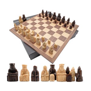 Isle of Lewis Chessmen and Board Presentation Set