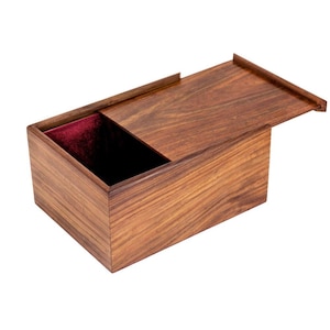 Wooden Chess Piece Case with Sliding Lid Large