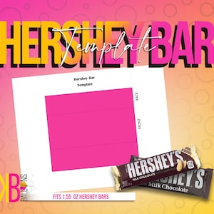 Instant Download Hershey Bar Template - Party Favors- Treats- Kids parties