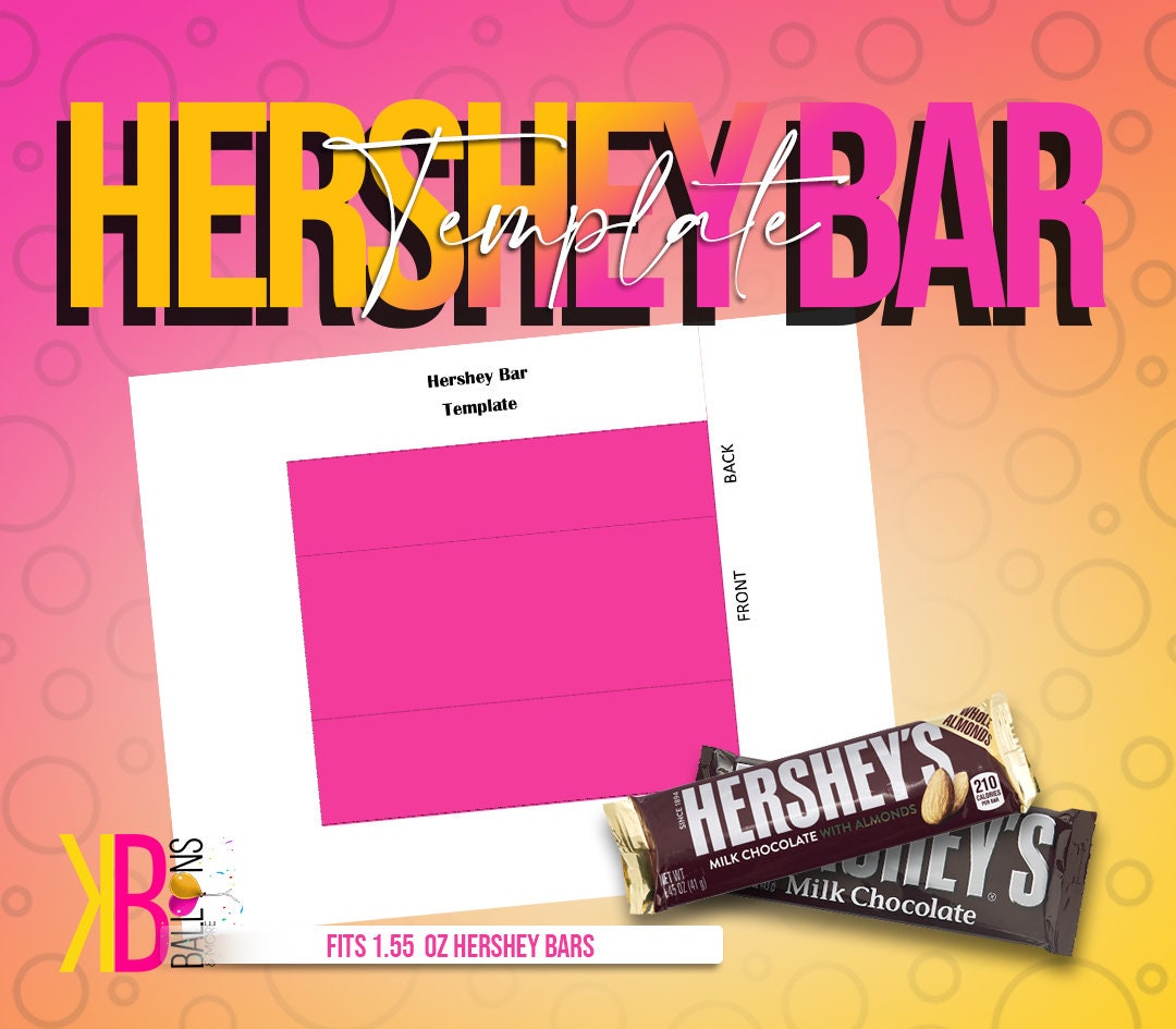 Instant Download Hershey Bar Template - Party Favors- Treats- Kids ...
