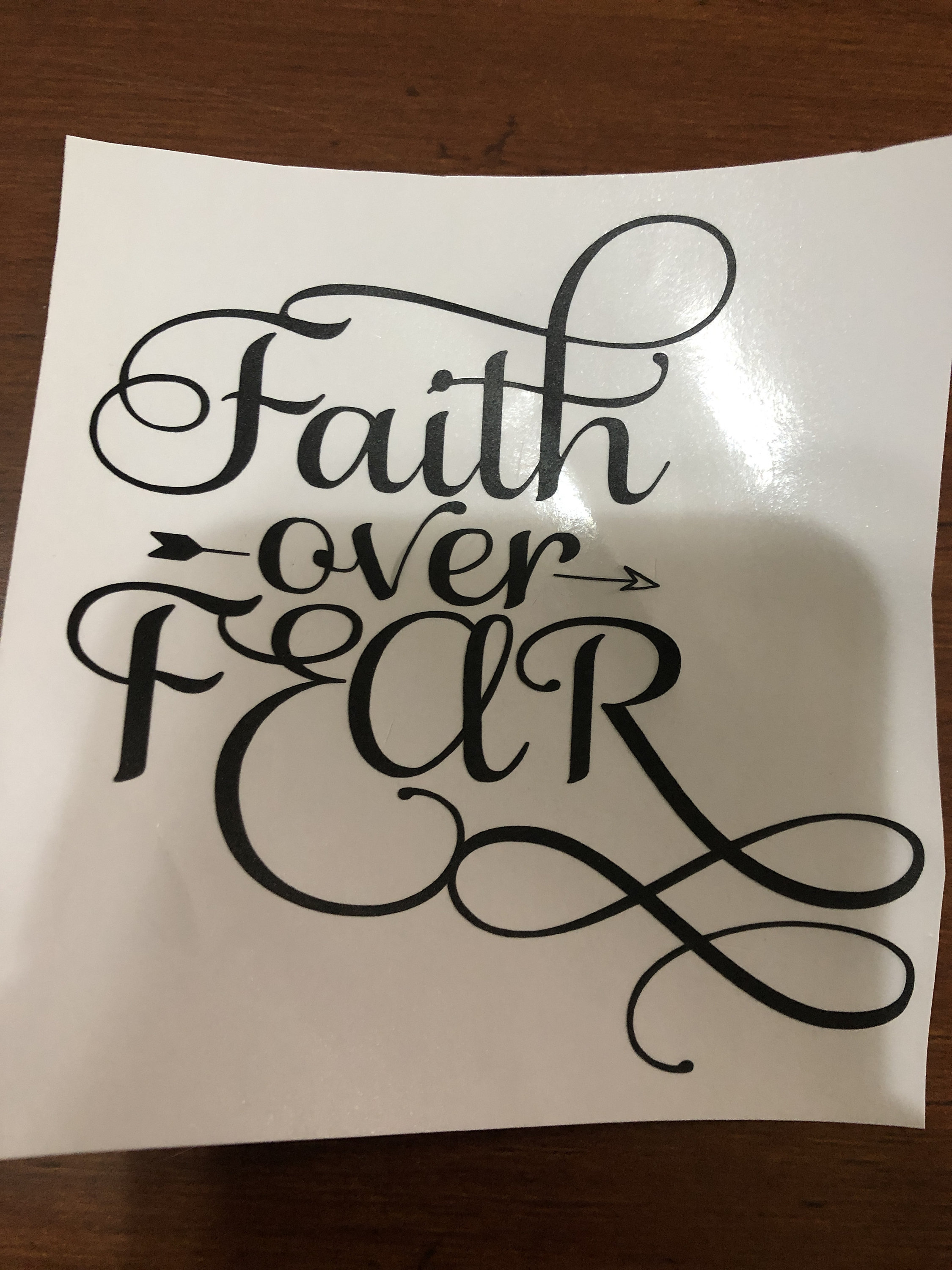Faith Over Fear Decal Etsy