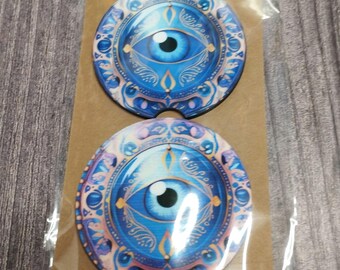 Montaña rusa con forma de coche "Ojo que todo lo ve", par de montañas rusas con forma de coche