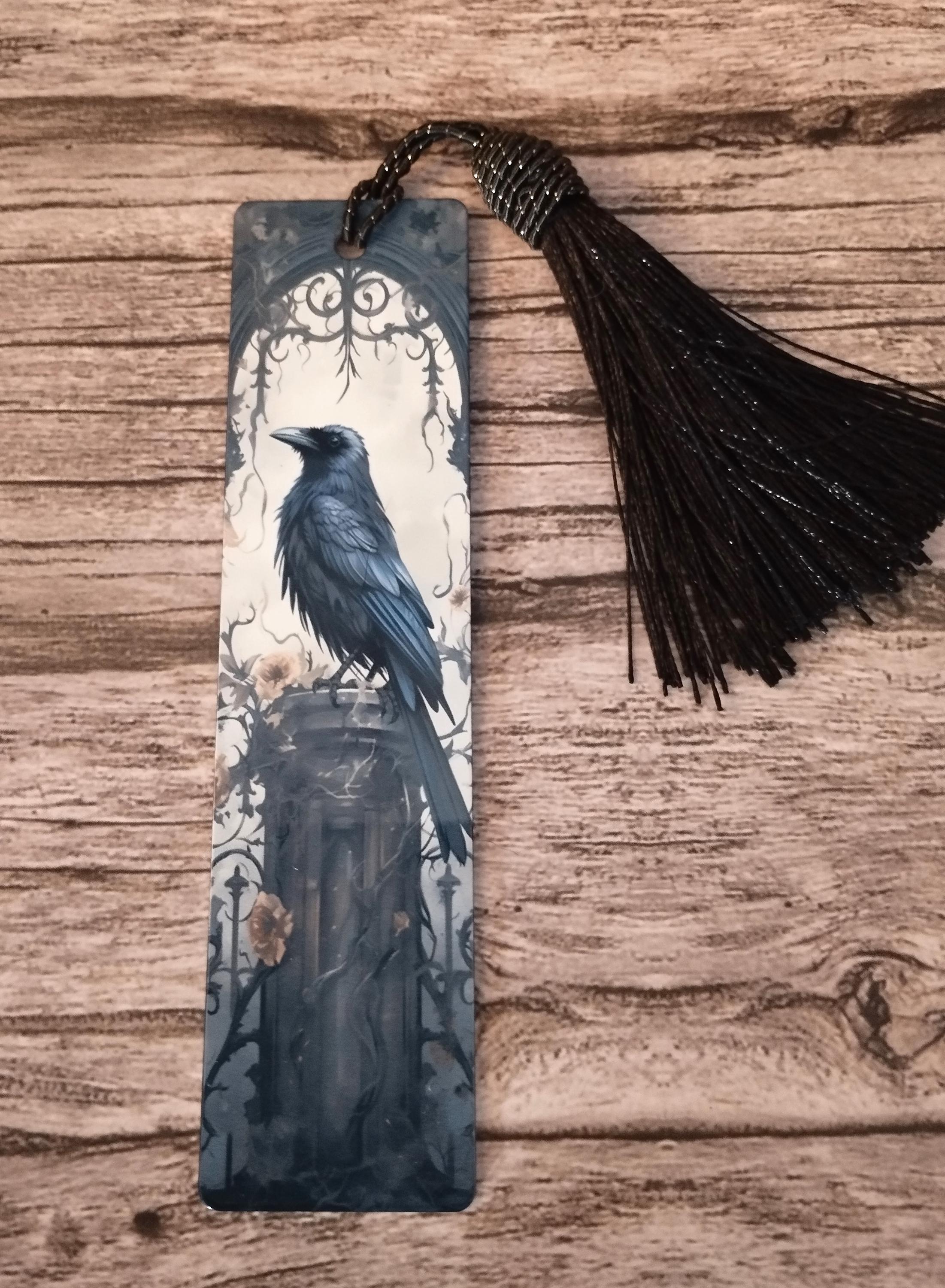 Gothic Bookmark, Crow Bookmark, Raven Bookmark, Metal Bookmark - Etsy UK