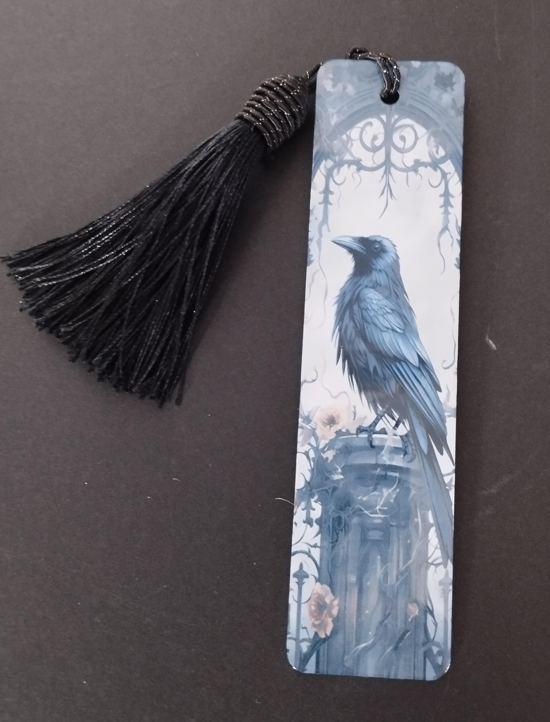 Gothic Bookmark, Crow Bookmark, Raven Bookmark, Metal Bookmark - Etsy UK