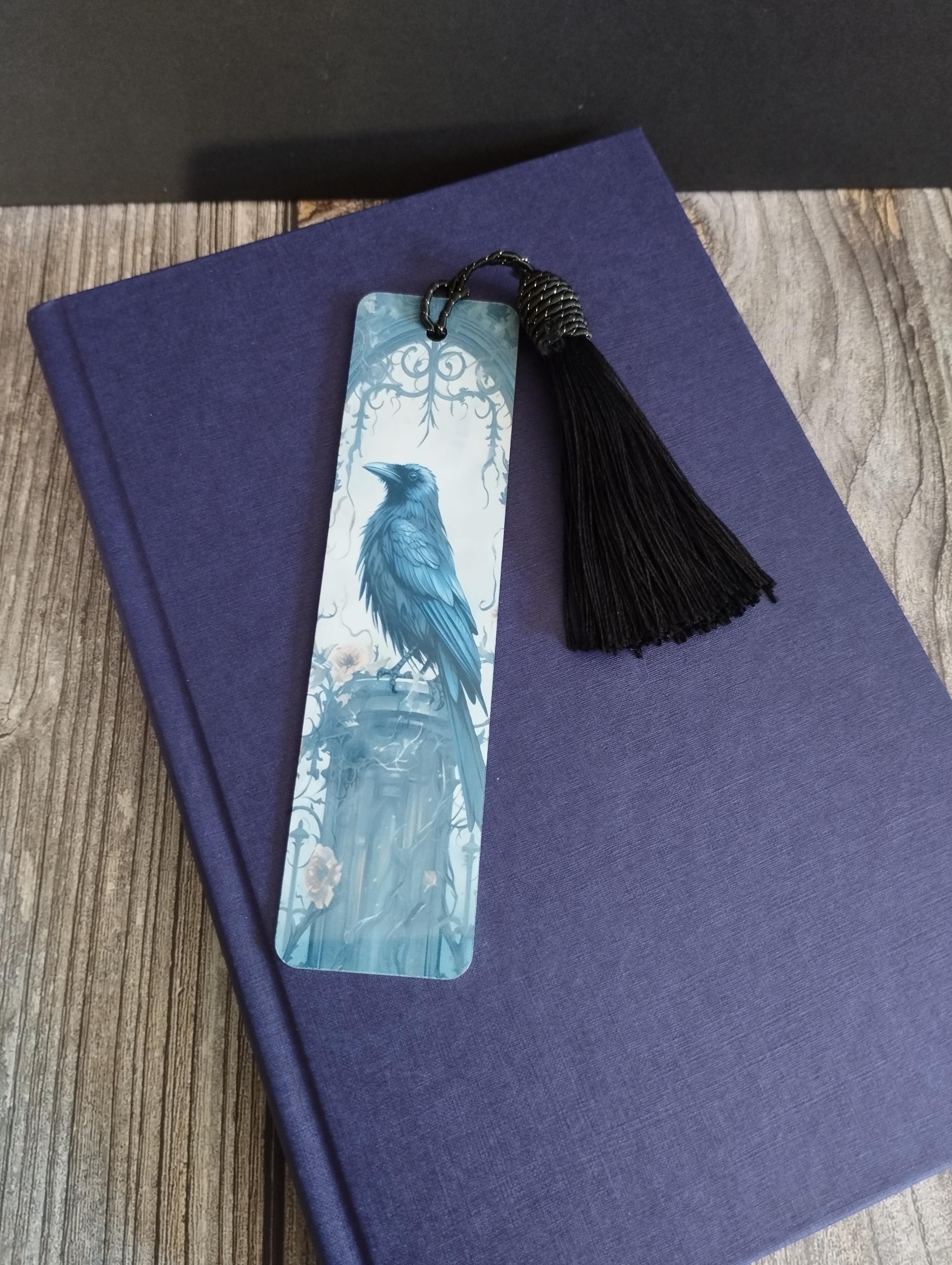 Gothic Bookmark, Crow Bookmark, Raven Bookmark, Metal Bookmark - Etsy UK