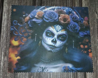 Day of the Dead Glasses Cloth: Spectacle Lens Cleaner, Carnival Lens Cloth