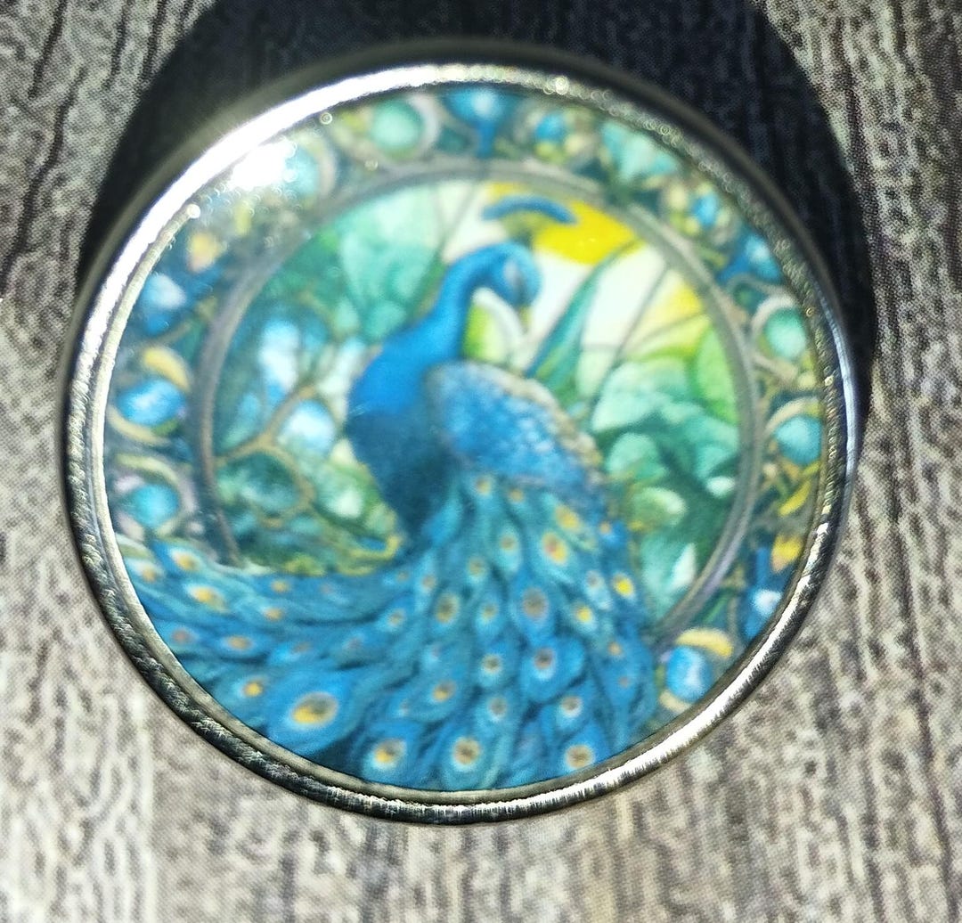 Peacock Metal Pin Badge: Gothic Lapel Pin (2.5cm) - Etsy