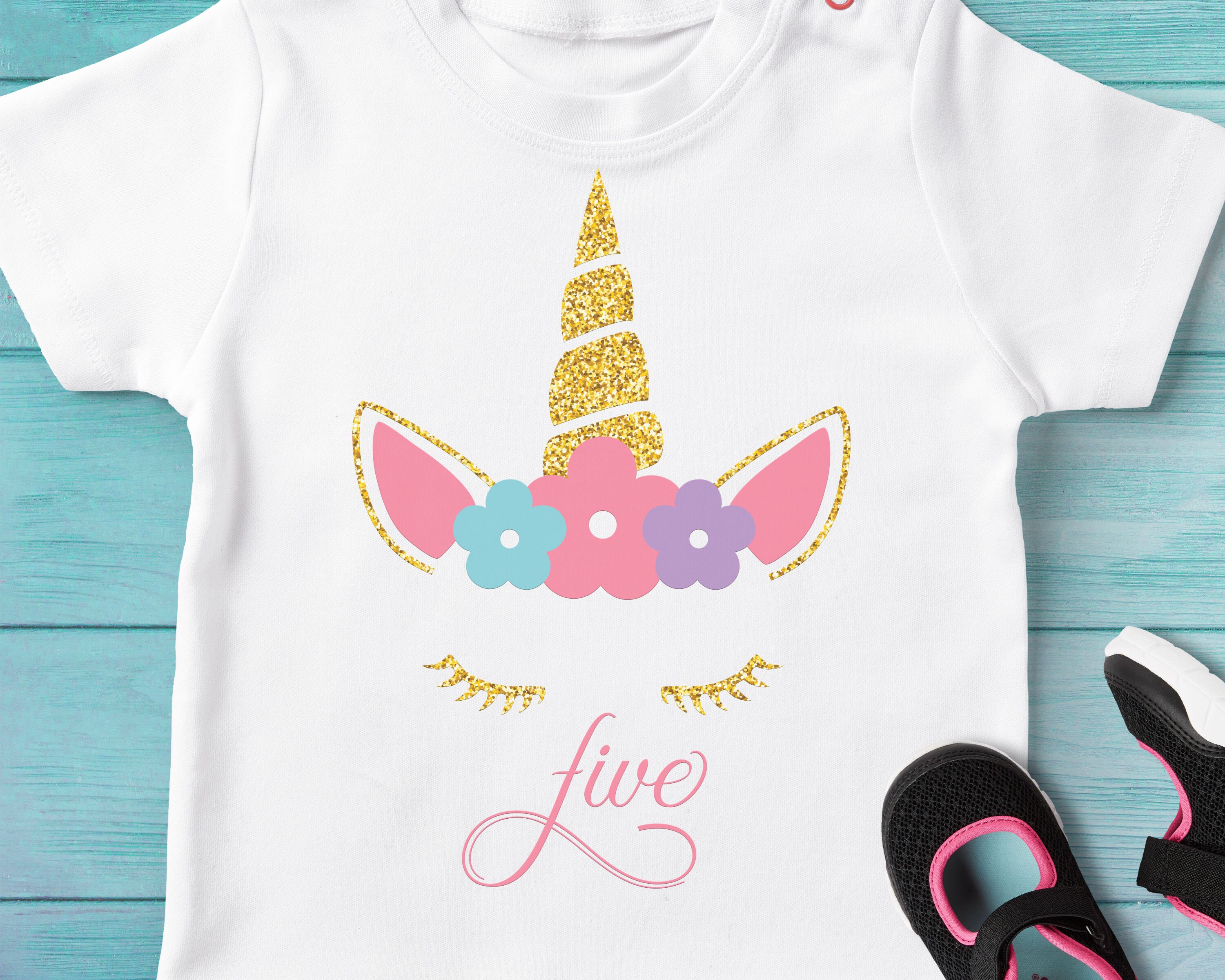 Download Unicorn svg 5th Birthday svg Fifth Birthday svg Unicorn | Etsy