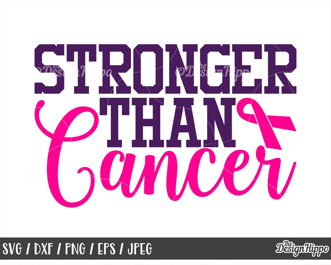 Stronger Than Cancer Svg Breast Cancer Svg Breast Cancer - Etsy