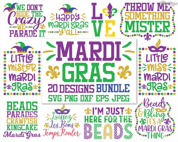 Download Mardi gras svg bundle Designs Kids Boy Girl Beads and | Etsy