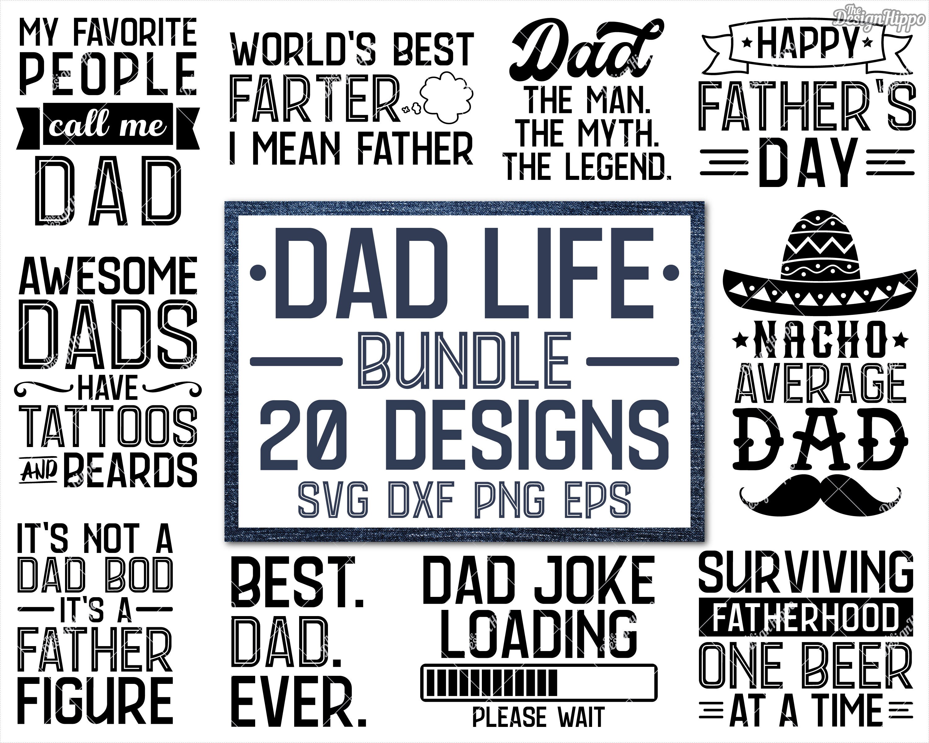 Funny Dad SVG Bundle Cricut designs PNG DXF Cut files | Etsy