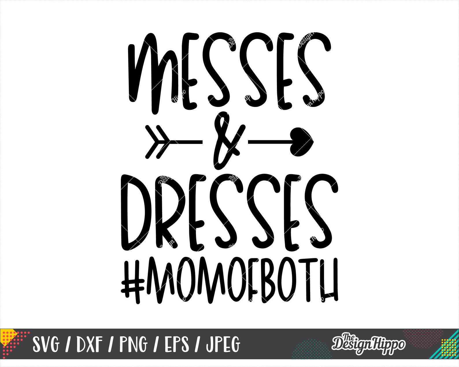 Messes and dresses svg Mom of both svg Mom life svg Mom SVG | Etsy