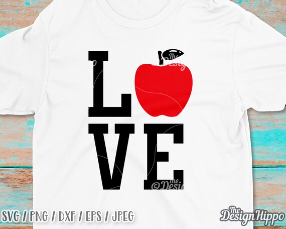 Teacher Valentine Svg Love Apple Svg School Valentine Svg Etsy