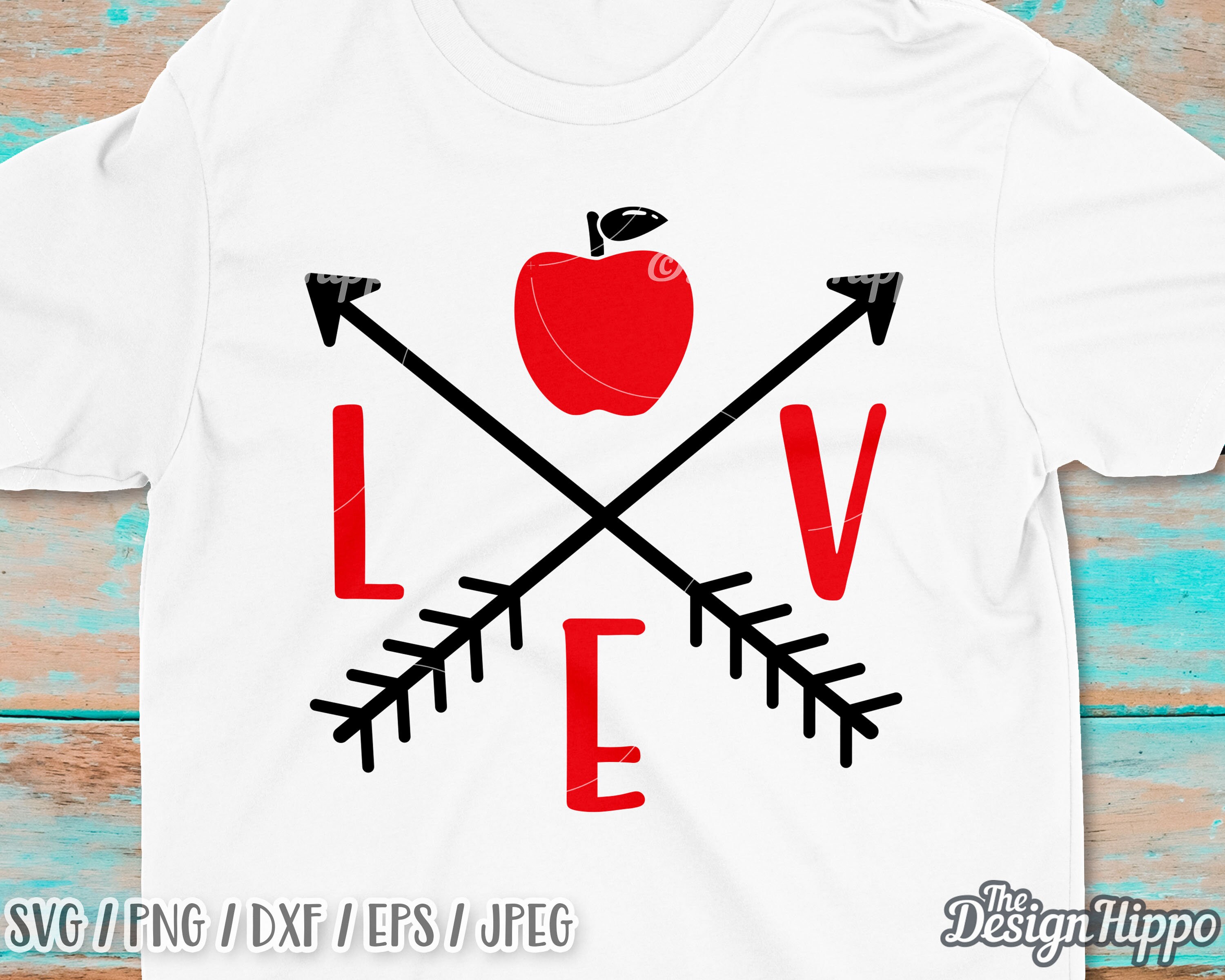 Download Teacher valentine svg Love arrows svg Teacher apple svg | Etsy