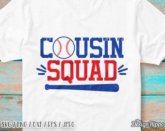 Cousin squad svg, Baseball cousin svg, Baseball family svg, Baseball squad svg, Cousins svg, Grandma svg, Aunt, Cricut, Cut files, DXF, PNG