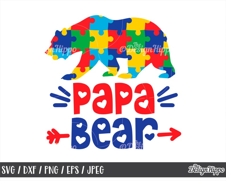 Download Papa bear svg Autism dad svg Autism awareness svg Autism ...